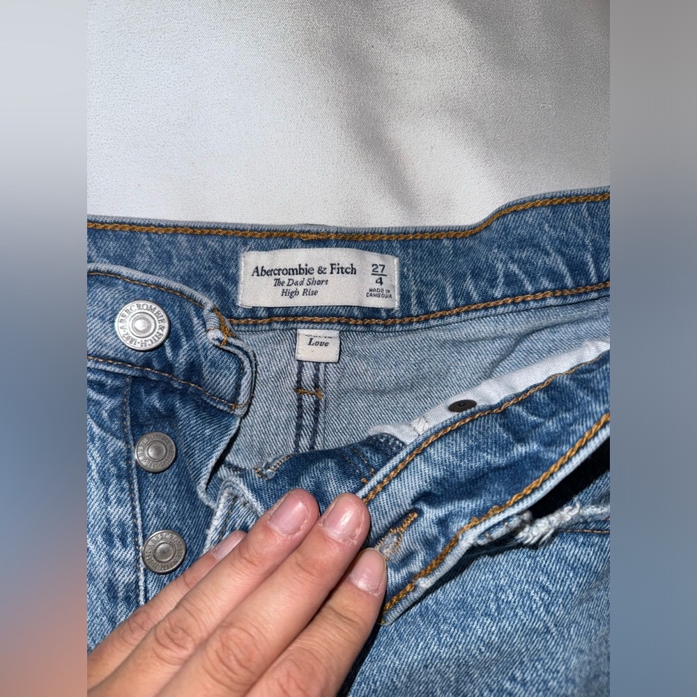 abercrombie high rise dad shorts